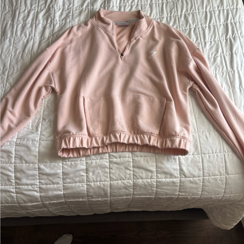 Pink Quarter-Zip Pullover